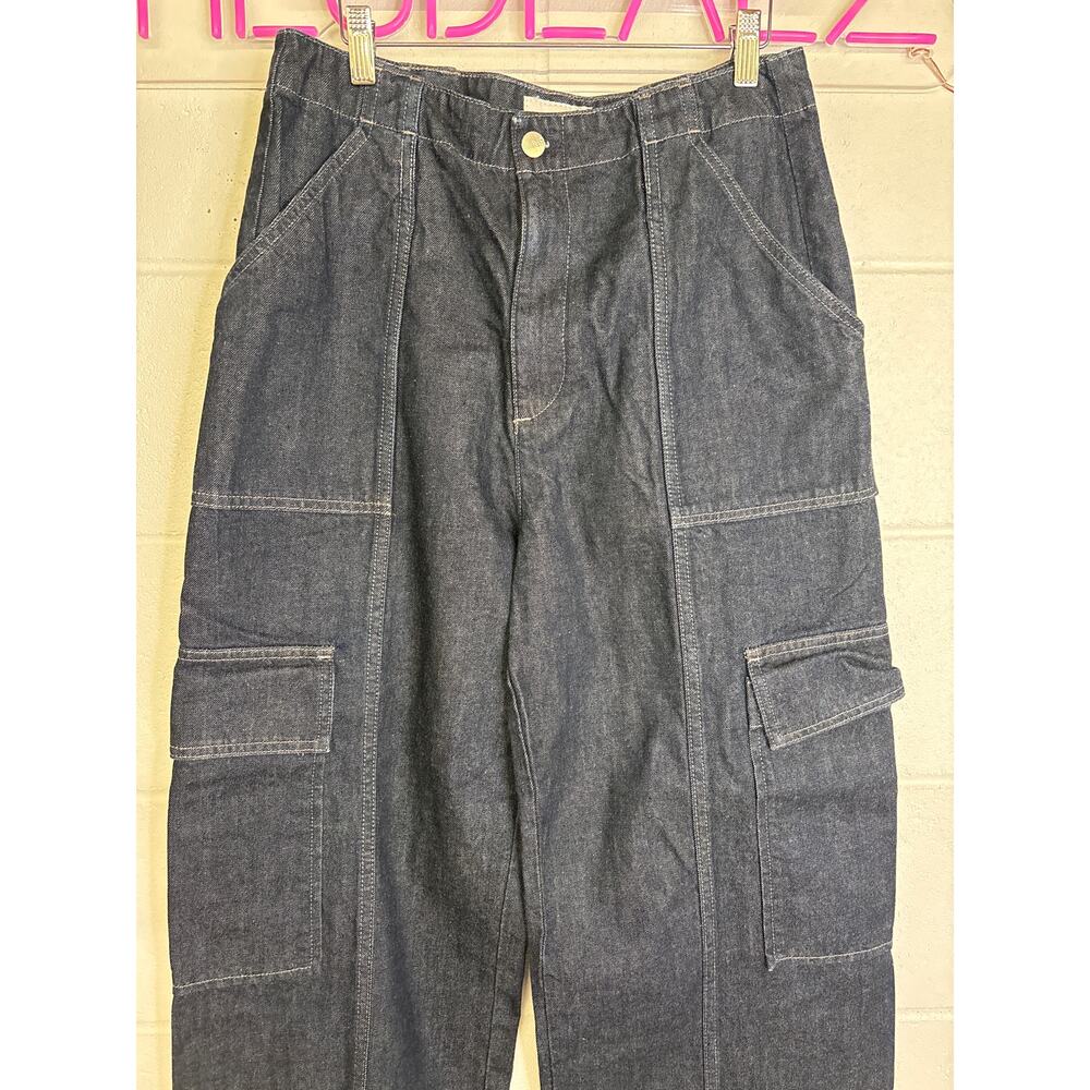 New AG Adriano Goldschmied x EmRata Amia High Rise Wide Leg Cargo Jeans 32 (14) - Picture 5 of 7